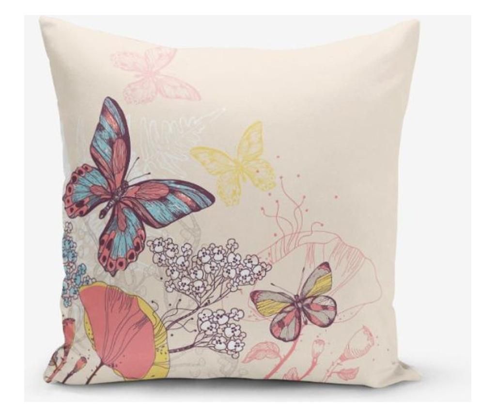 Fata de perna Minimalist Cushion Covers Butterfly 45x45 cm - Minimalist Home World, Multicolor