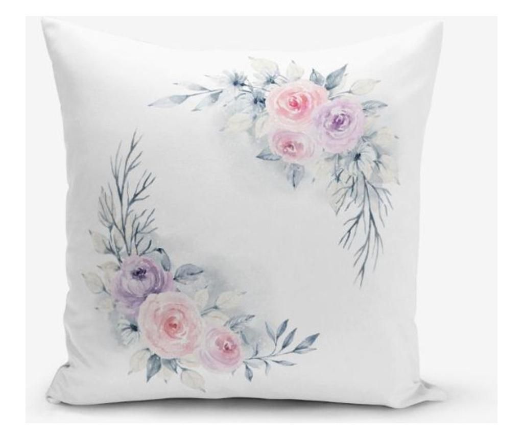 Fata de perna Minimalist Cushion Covers Double Flower 45x45 cm - Minimalist Home World, Multicolor