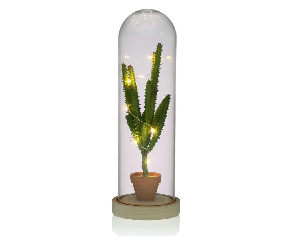 Decoratiune cu LED Versa, sticla, 10x10x32 cm – Versa, Verde Versa