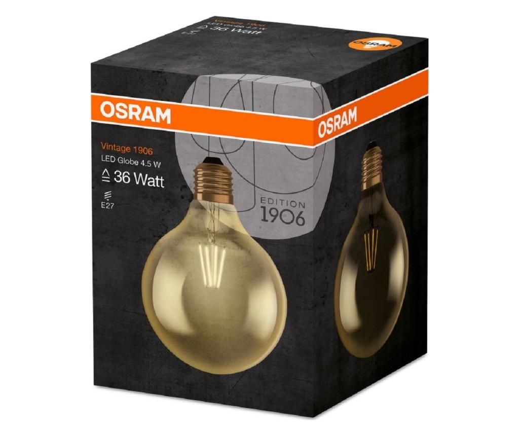 Bec LED Osram, sticla, Globe, E27, transparent, 13x13x18 cm – OSRAM Osram imagine noua idaho.ro