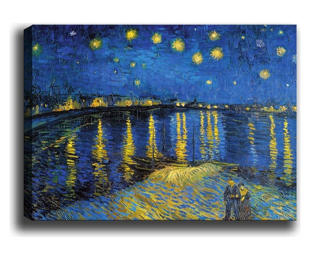 Tablou Starry Night Over the Rhone 40×60 cm – Tablo Center, Multicolor