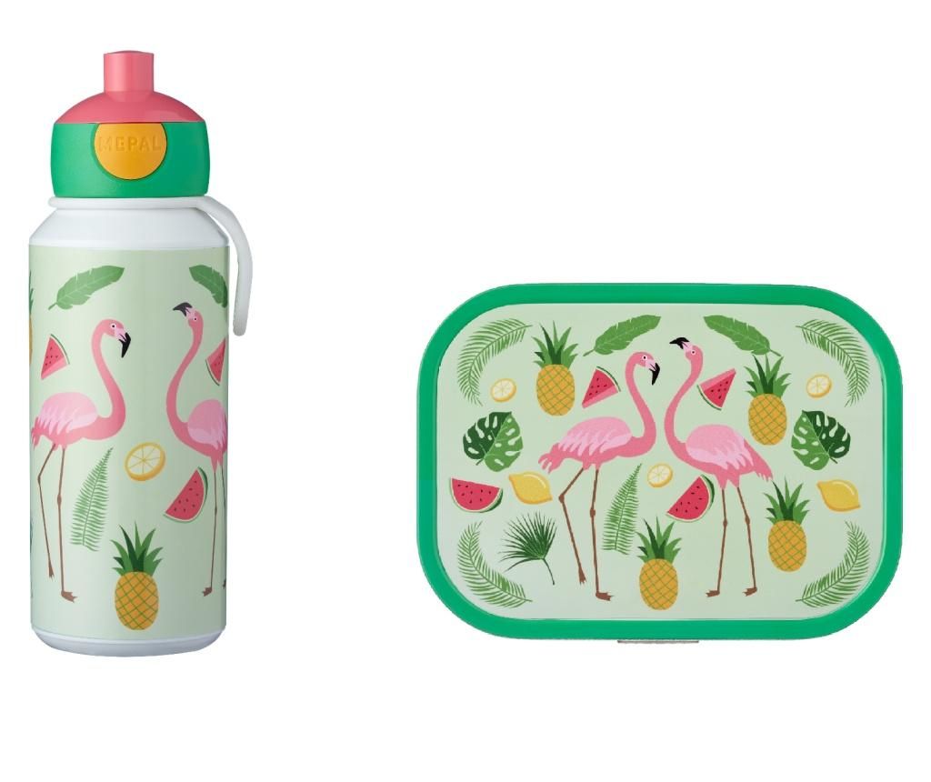 Set sticla si cutie de pranz Campus tropical flamingo – Mepal, Multicolor Mepal imagine 2022