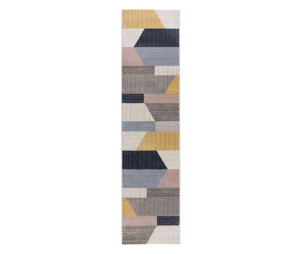 Covor Barrio Block 60x230 cm - Flair Rugs, Verde