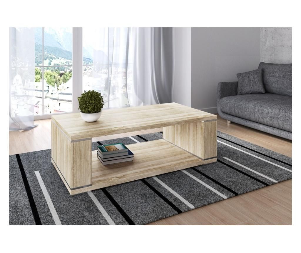 Masuta de cafea Hard Furniture, Liliana, blat din MDF laminat, 130x70x43 cm - hard furniture, Crem