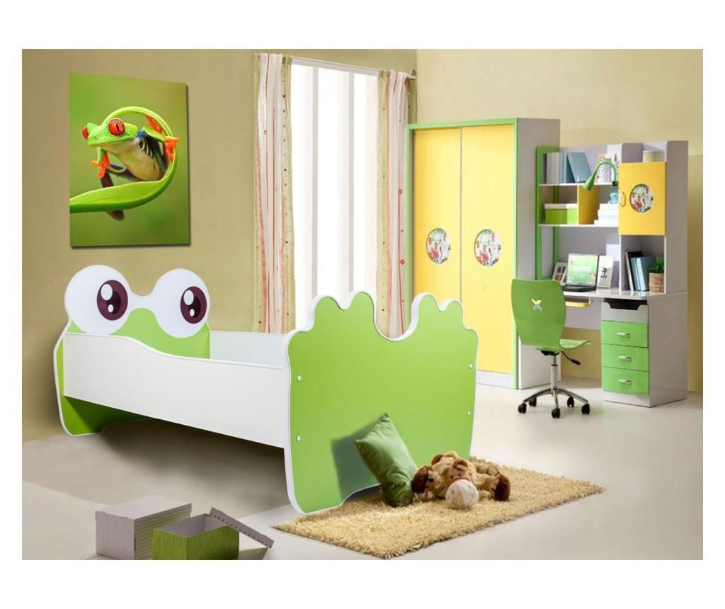 Pat pentru copii Hard Furniture, Bear, cadru din placaj laminat de calitate, 63x164 cm - hard furniture, Verde