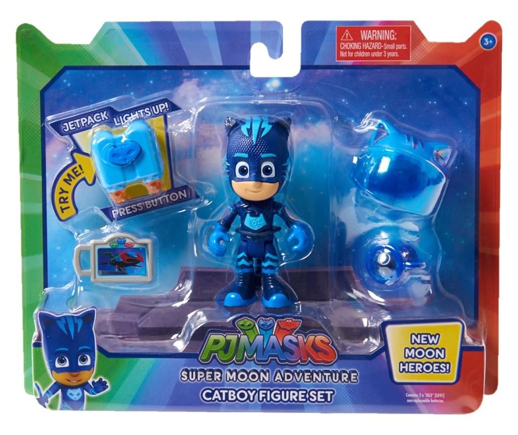 Set figurina si accesorii Pj Masks Super Moon Adventure - Catboy - JUST PLAY/PJ MASKS, Multicolor, plastic