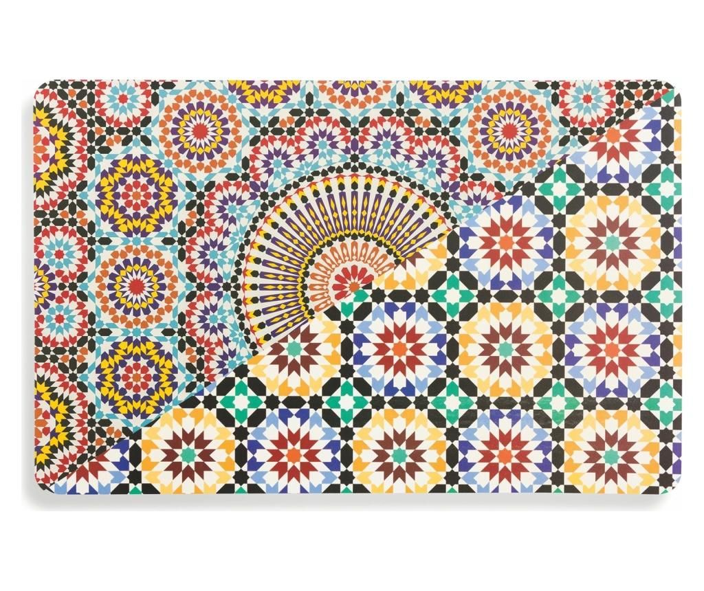 Set 6 suporturi pentru farfurii Villa D’este, Marrakech, plastic, 30×45 cm, multicolor – Villa D’Este Villa D'Este pret redus