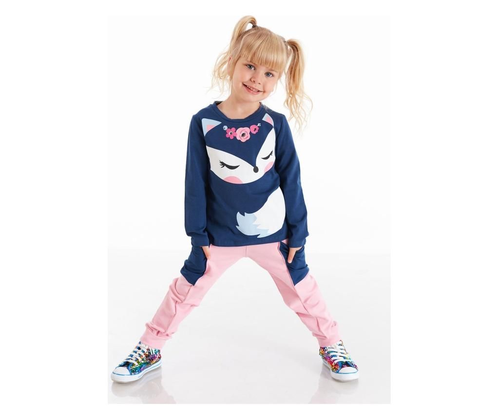 Set bluza si pantaloni Cute Fox 4 years - Denokids, Multicolor