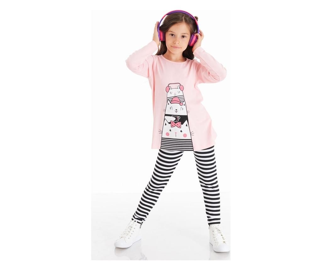 Set bluza si colanti lungi Fancy Cats 2 years - Denokids, Multicolor