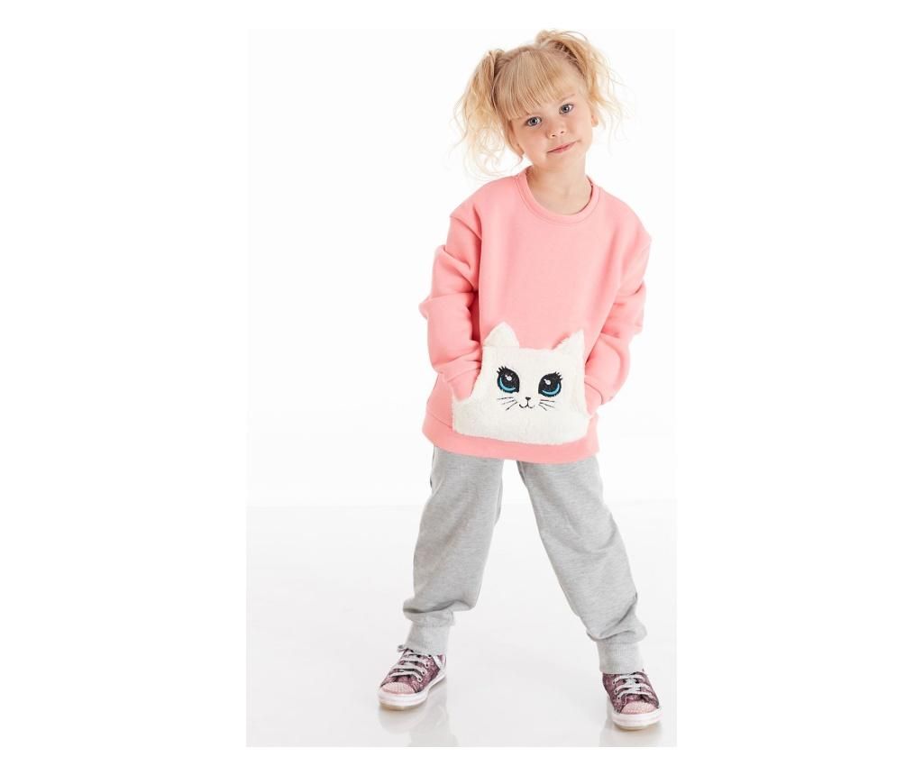 Set hanorac si pantaloni Plush Cat 4 years - Denokids, Multicolor