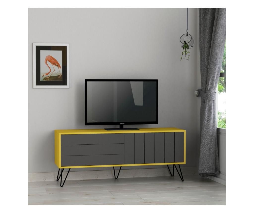 Comoda TV Decortie, PAL melaminat, 139x36x57 cm - Decortie