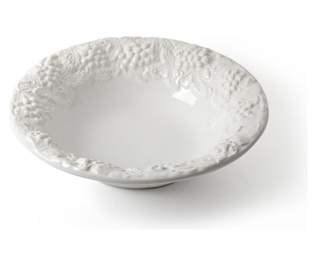 Bol pentru salata Evviva, Amalfi, ceramica, ⌀27 cm, alb, 27x27x12 cm – Evviva, Alb Evviva imagine 2022