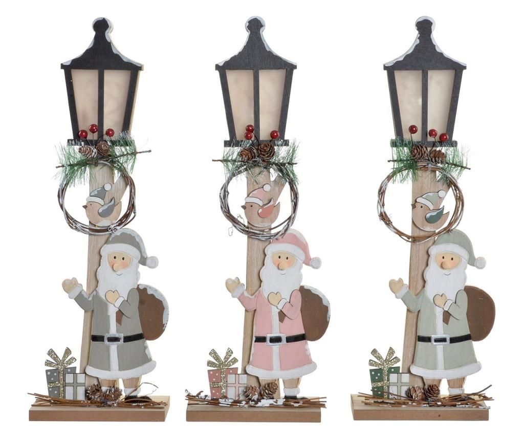 Set 3 felinare cu LED Christmas Fantasy - Item International