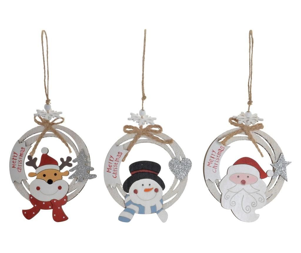 Set 3 decoratiuni suspendabile Christmas Traditional