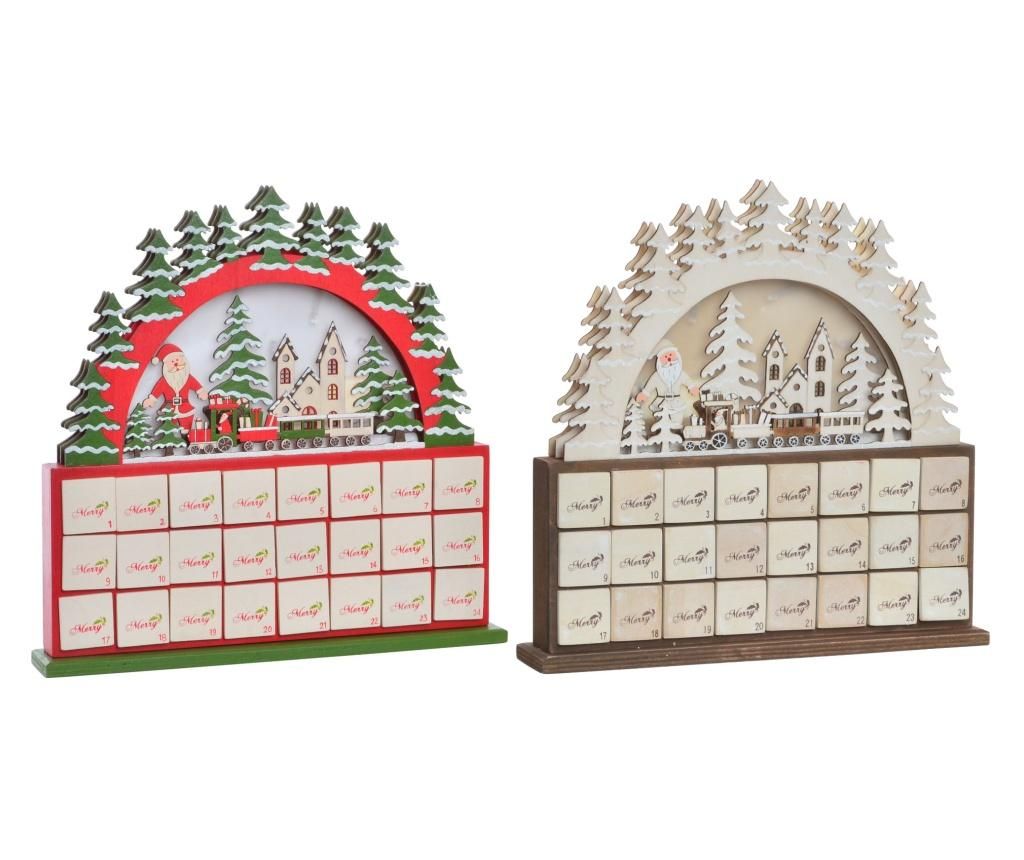 Set 2 calendare advent cu LED Christmas Traditional - Item International