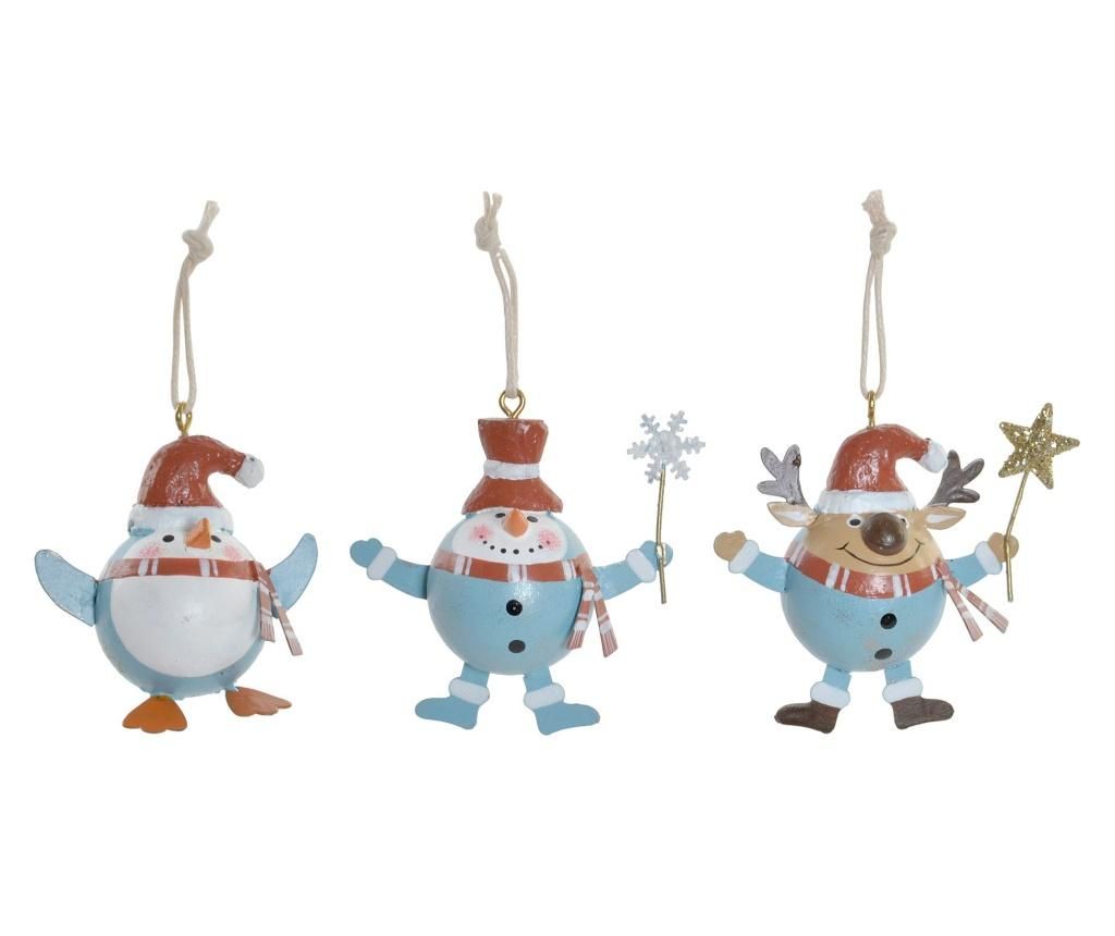 Set 3 decoratiuni suspendabile Christmas Fantasy