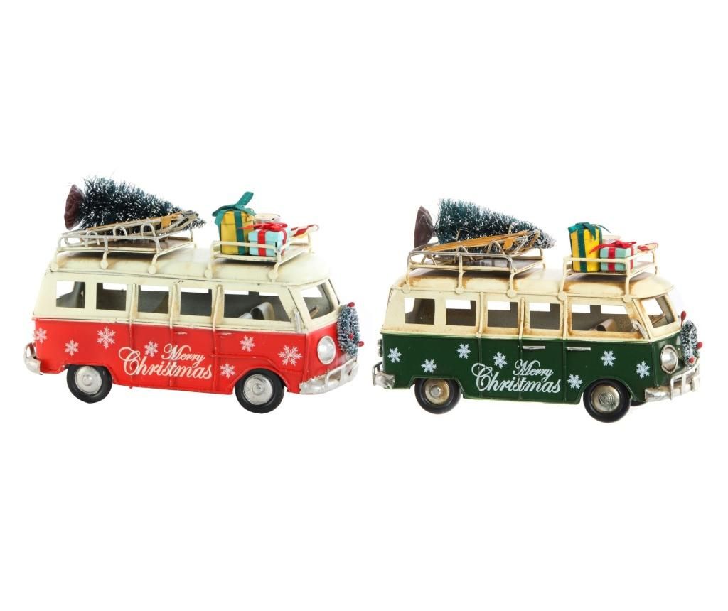 Set 2 decoratiuni Vehicle Christmas Traditional - Item International