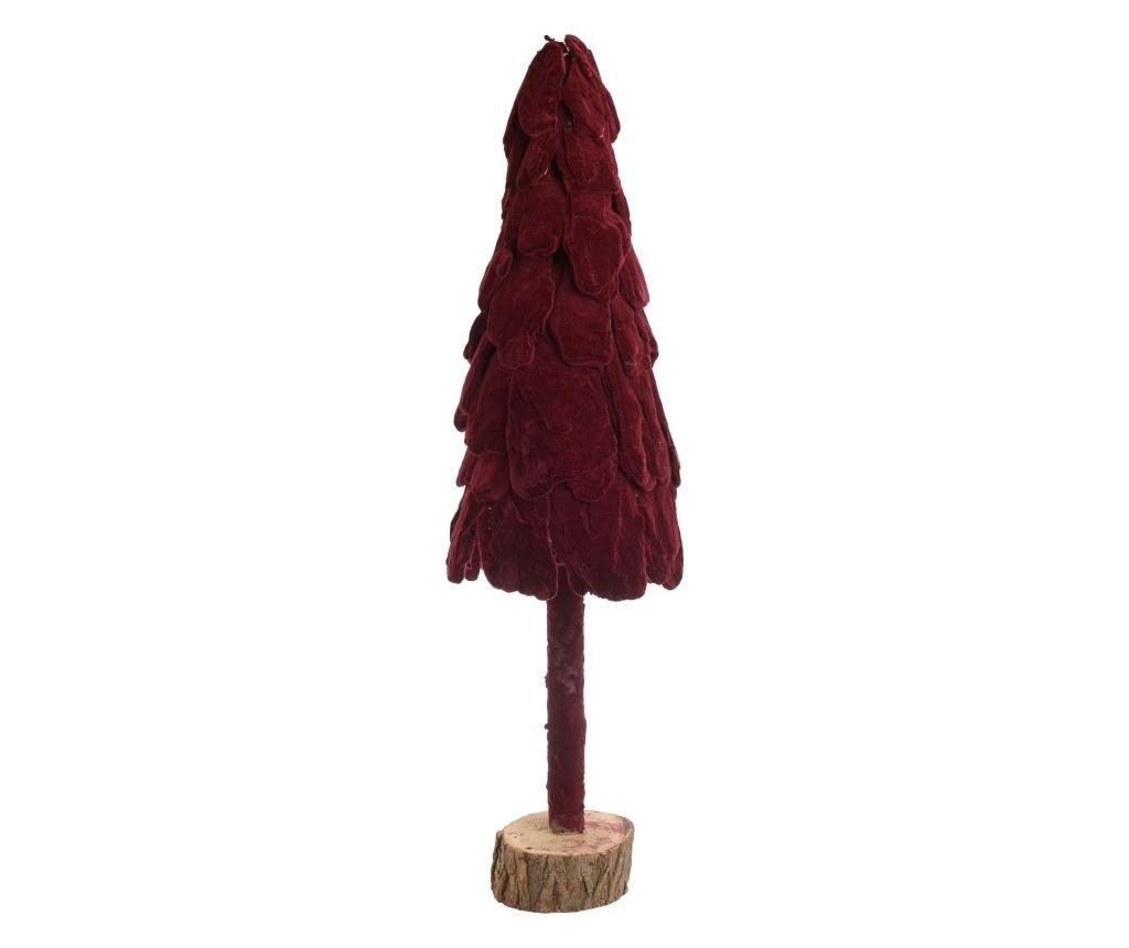 Decoratiune Velvet Burgundy Red - inart, Rosu