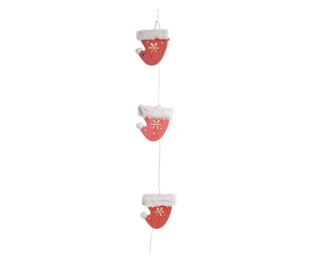 Decoratiune cu LED Inart, placaj, rosu/alb, 230x3x3 cm – inart, Rosu inart