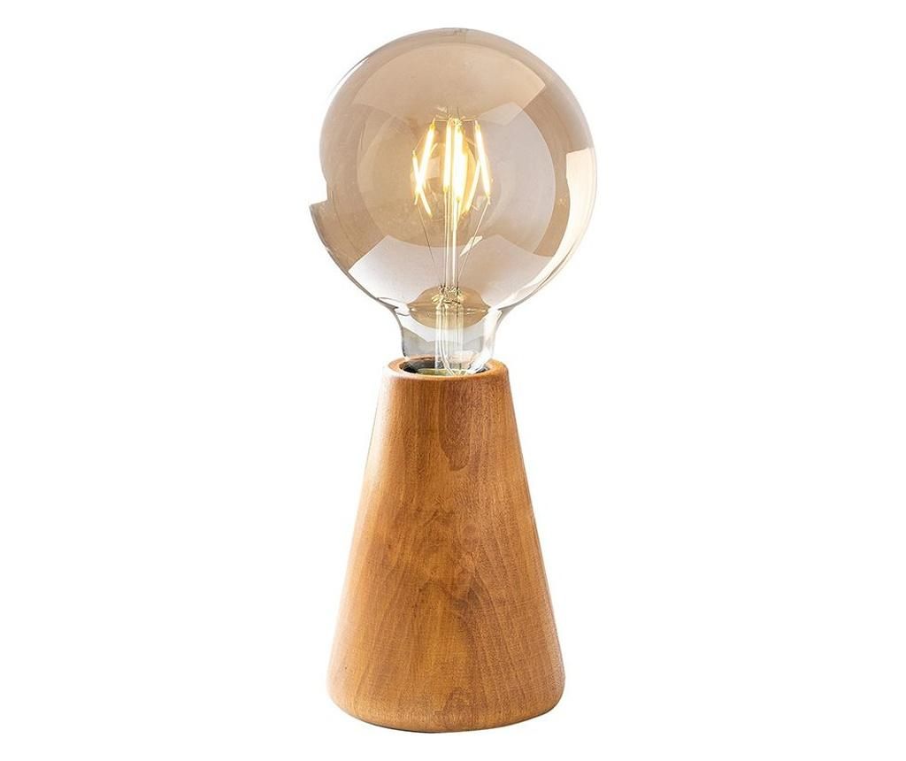 Lampa de masa Sheen, corp de lemn, max. 100 W, E27, natural, 10x10x15 cm – Sheen, Crem Sheen imagine 2022