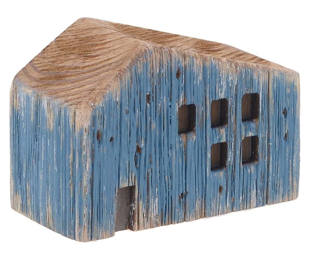 Decoratiune Inart, lemn de Paulownia, 11x5x8 cm, multicolor - inart, Albastru
