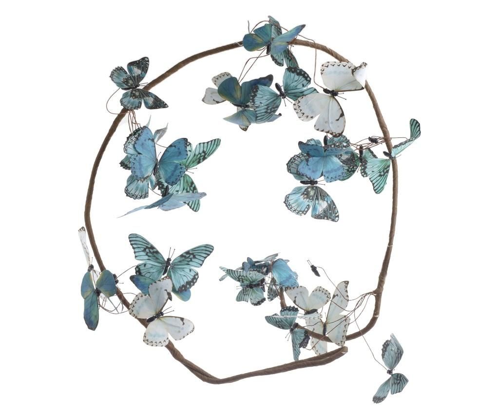 Ghirlanda Inart, Butterfly, hartie, 145x1x1 cm, albastru/verde – inart, Albastru inart imagine 2022