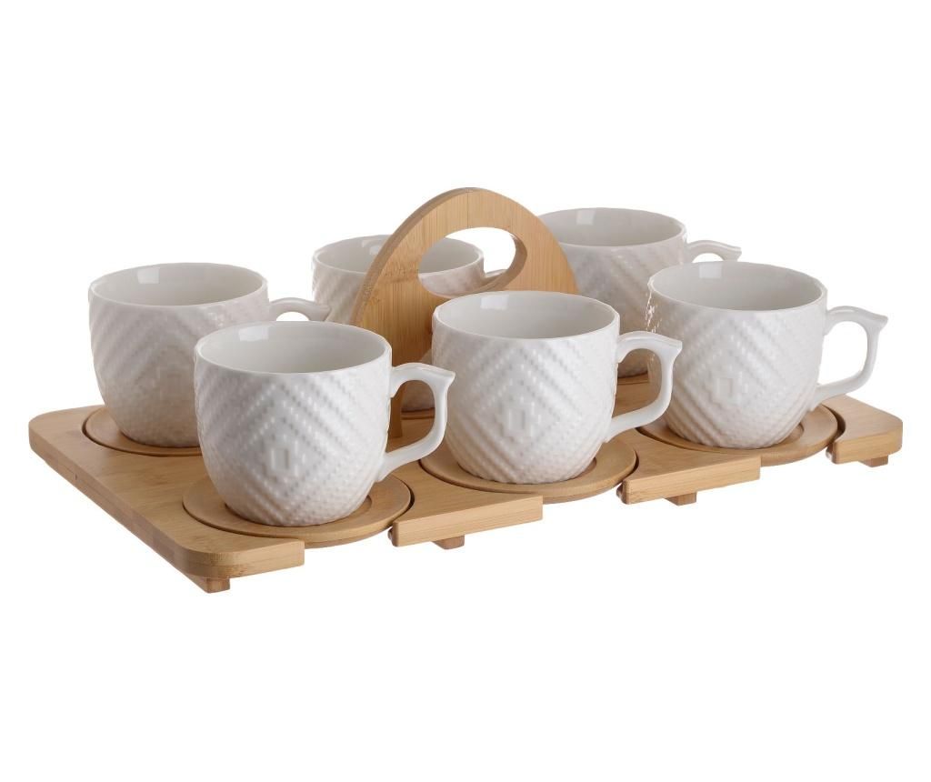 Set 6 cesti de ceai si tava – Click, Crem Click
