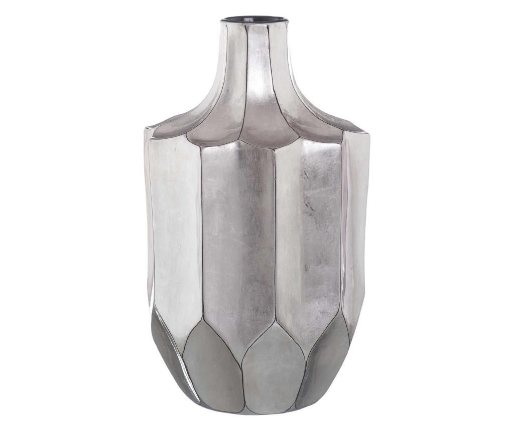 Vaza Ixia, ceramica, 23x23x38 cm, argintiu – Ixia, Gri & Argintiu Ixia imagine reduceri 2022