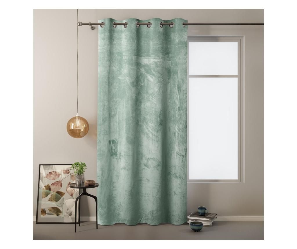 Draperie Velvet Eyelets 140x245 cm - Amelia Home, Verde