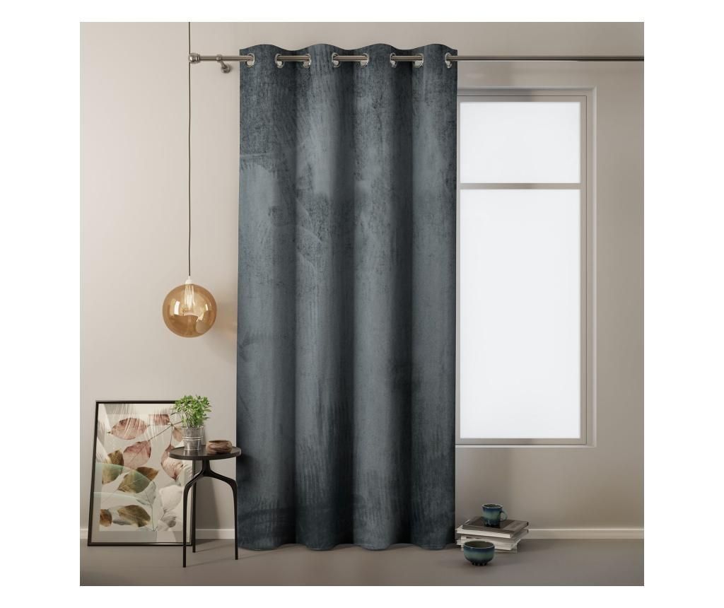 Draperie Velvet Eyelets 140x245 cm - Amelia Home, Gri & Argintiu