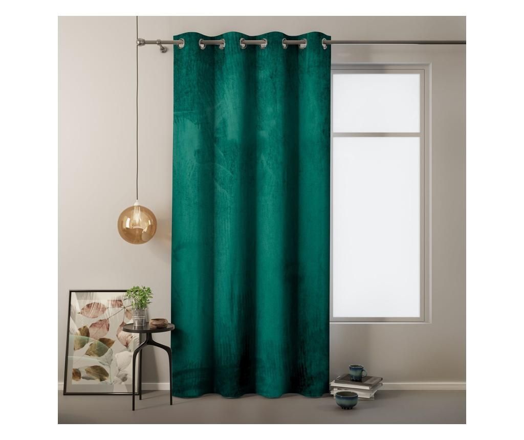 Draperie Velvet Eyelets 140x245 cm - Amelia Home, Verde