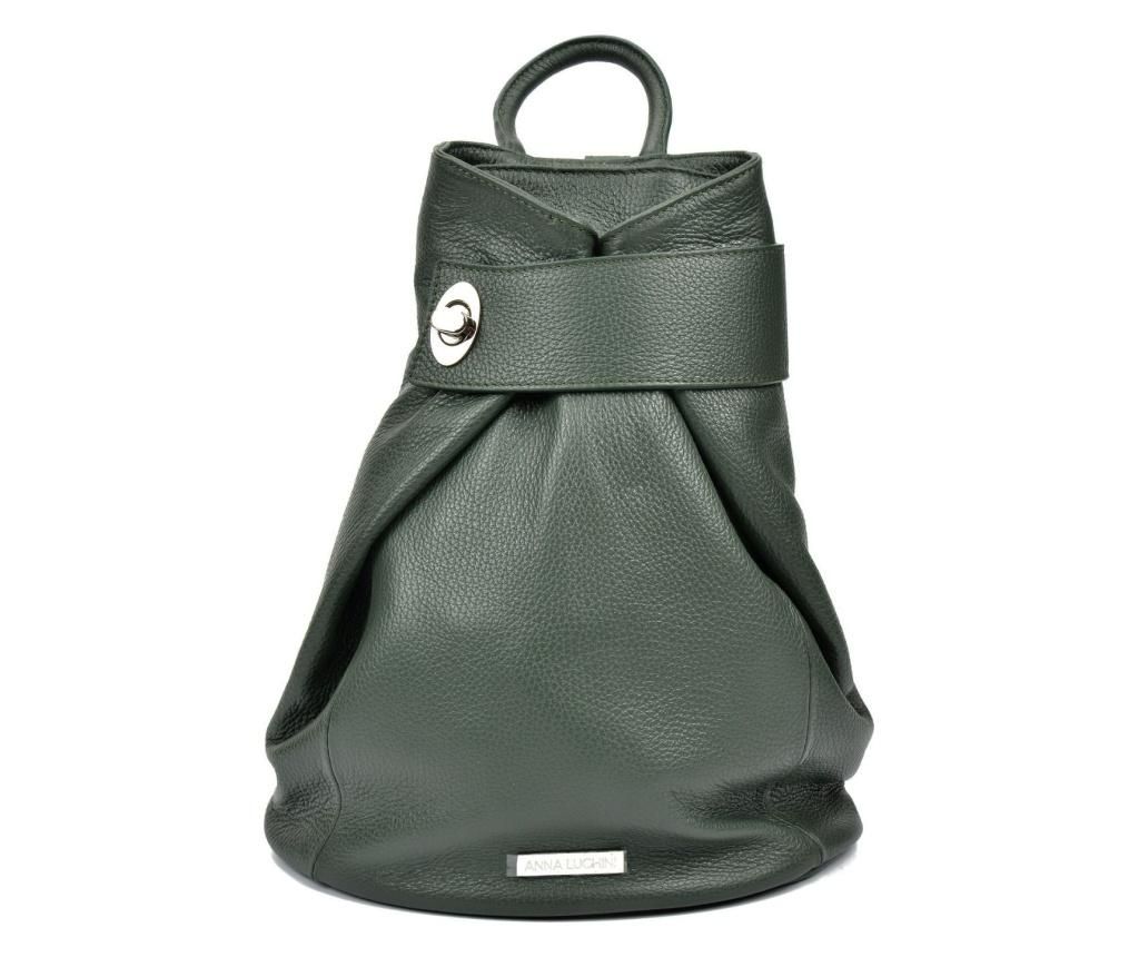 Rucsac dama Anna Luchini, piele, verde - Anna Luchini, Verde