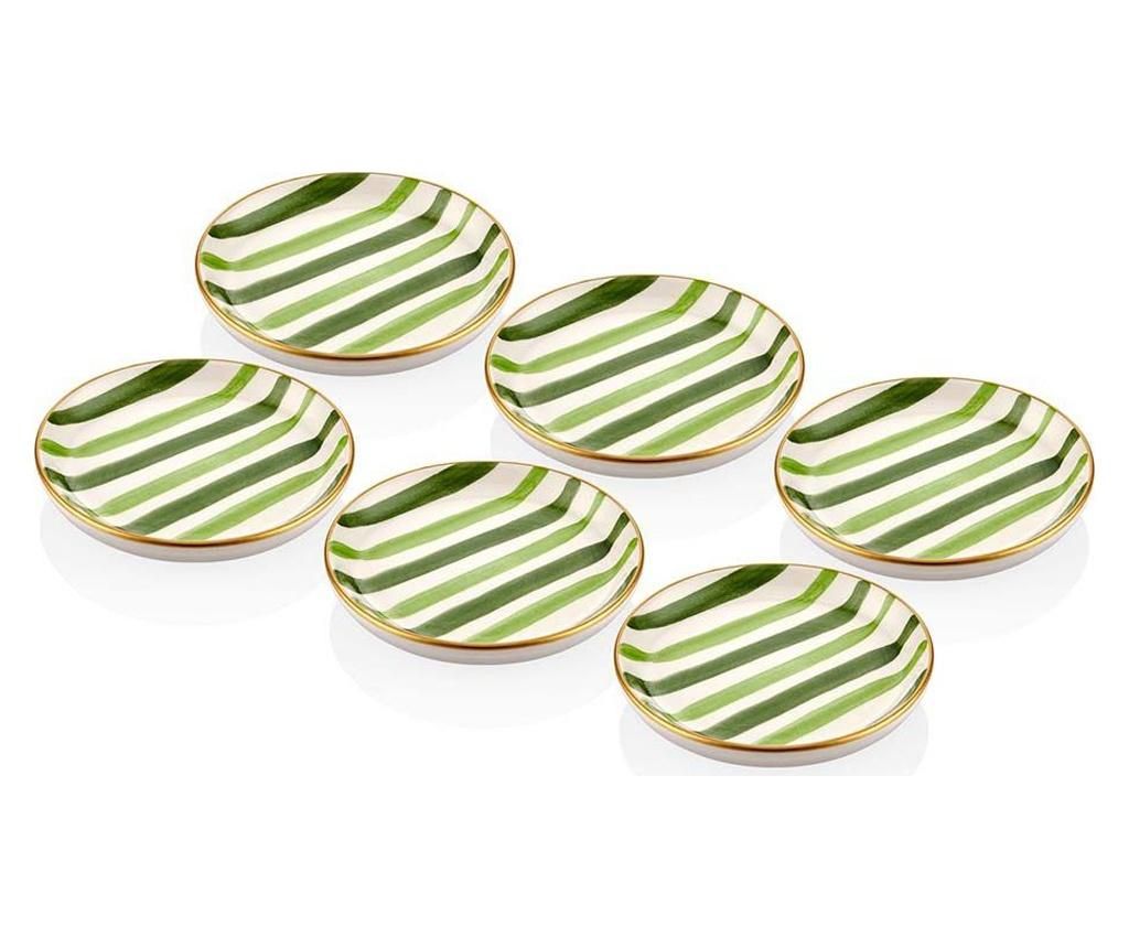 Set 6 farfurioare Mia, ceramica – Mia, Verde Mia