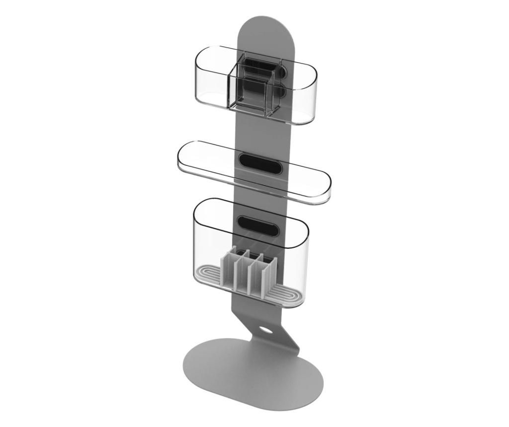 Organizator Tip Stand Pentru Birou Cu Suporti De Prindere Magnetica Gri - DesignNest