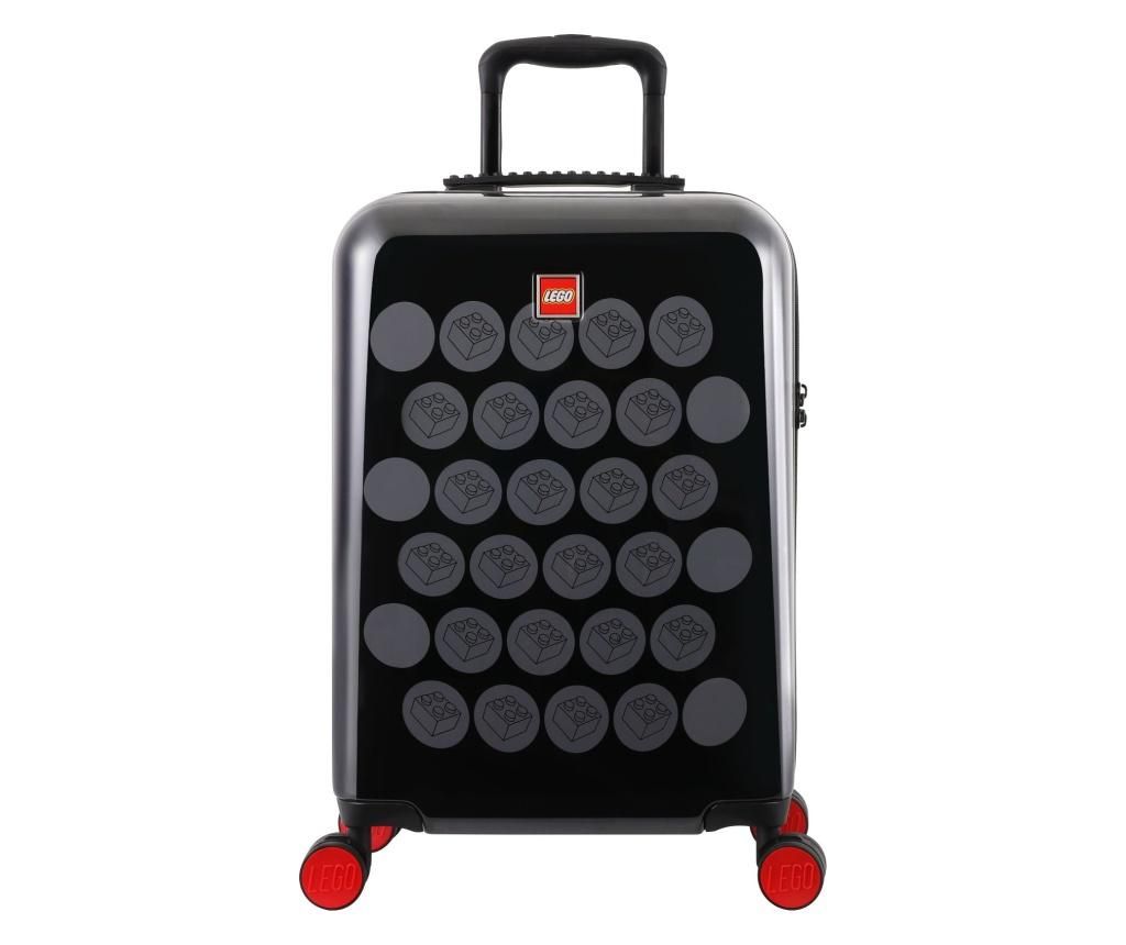 Troller Colourbox Brick Dots 20" - LEGO Luggage, Negru