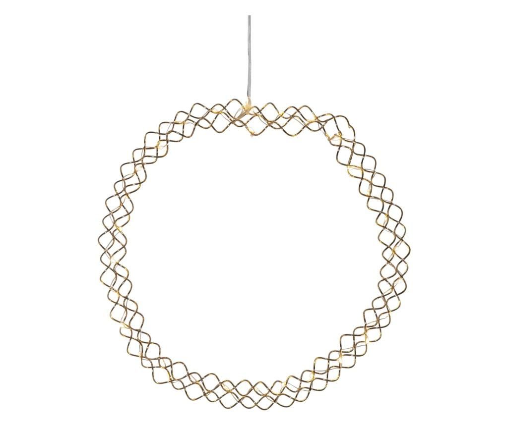 Decoratiune suspendabila cu LED Best Season, Hoop, corp: metal, 30x2x30 cm - Best Season, Galben & Auriu