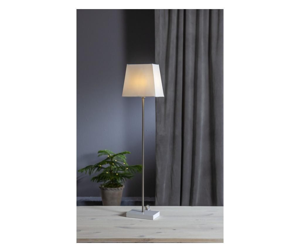 Decoratiune luminoasa de masa Best Season, Moa, corp: plastic, max. 25 W, E14, 34x14x82 cm - Best Season, Alb