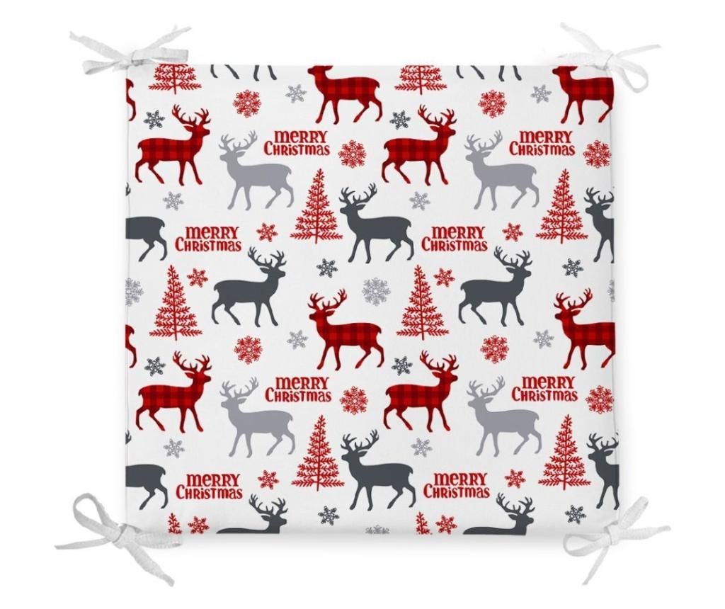 Perna de sezut Minimalist Home World, Minimalist Cushion Covers Merry Christmas, poliester, bumbac, 42x42 cm, multicolor - Minimalist Home World, Multicolor