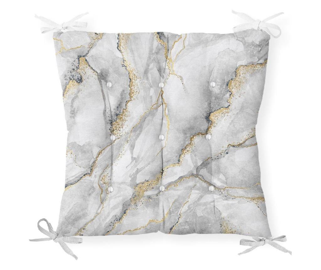 Perna de sezut Minimalist Cushion Covers Marble Gray Gold 40×40 cm – Minimalist Home World, Galben & Auriu Minimalist Home World