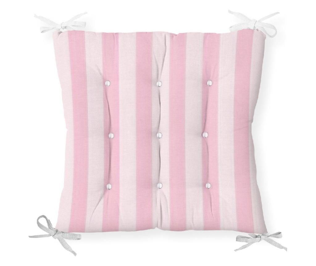 Perna de sezut Minimalist Cushion Covers Pink Striped 40×40 cm – Minimalist Home World, Roz