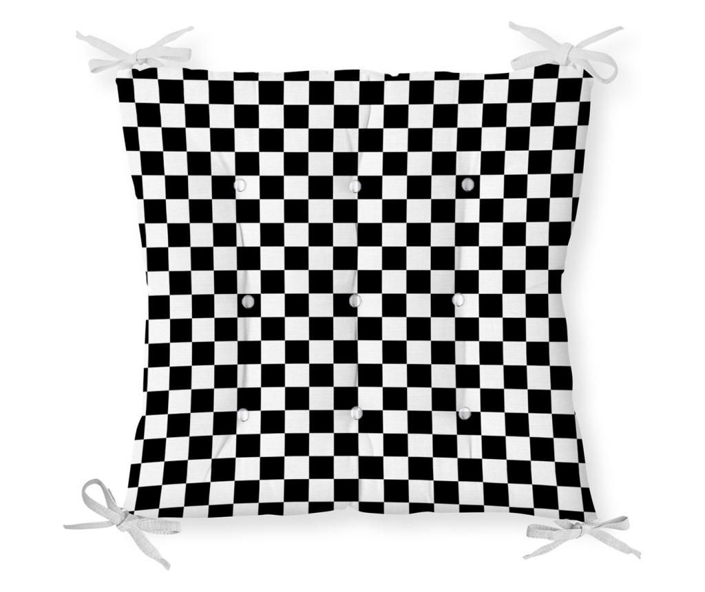 Perna de sezut Minimalist Home World, Minimalist Cushion Covers Black White Flannel Geometric, bumbac, , 40x40 cm - Minimalist Home World, Negru