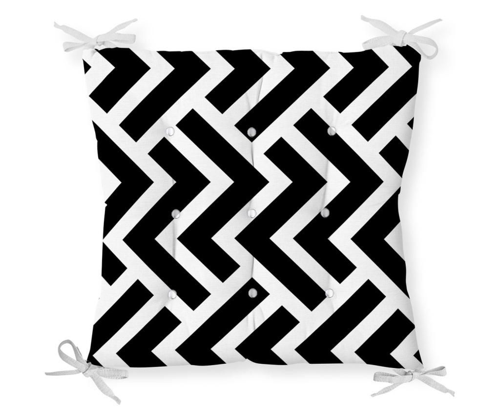 Perna de sezut Minimalist Home World, Minimalist Cushion Covers Black White Geometric Zig zag, bumbac, , 40×40 cm – Minimalist Home World, Negru Minimalist Home World imagine 2022