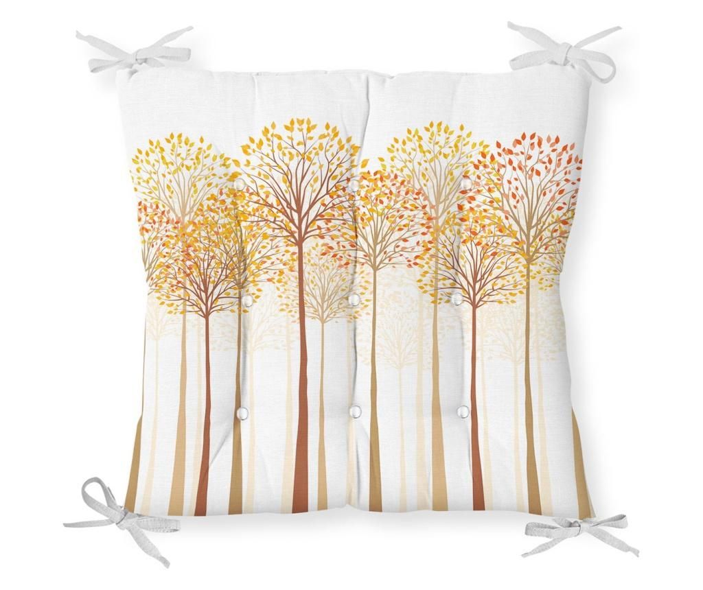 Perna de sezut Minimalist Cushion Covers Gold Trees 40×40 cm – Minimalist Home World, Alb Minimalist Home World