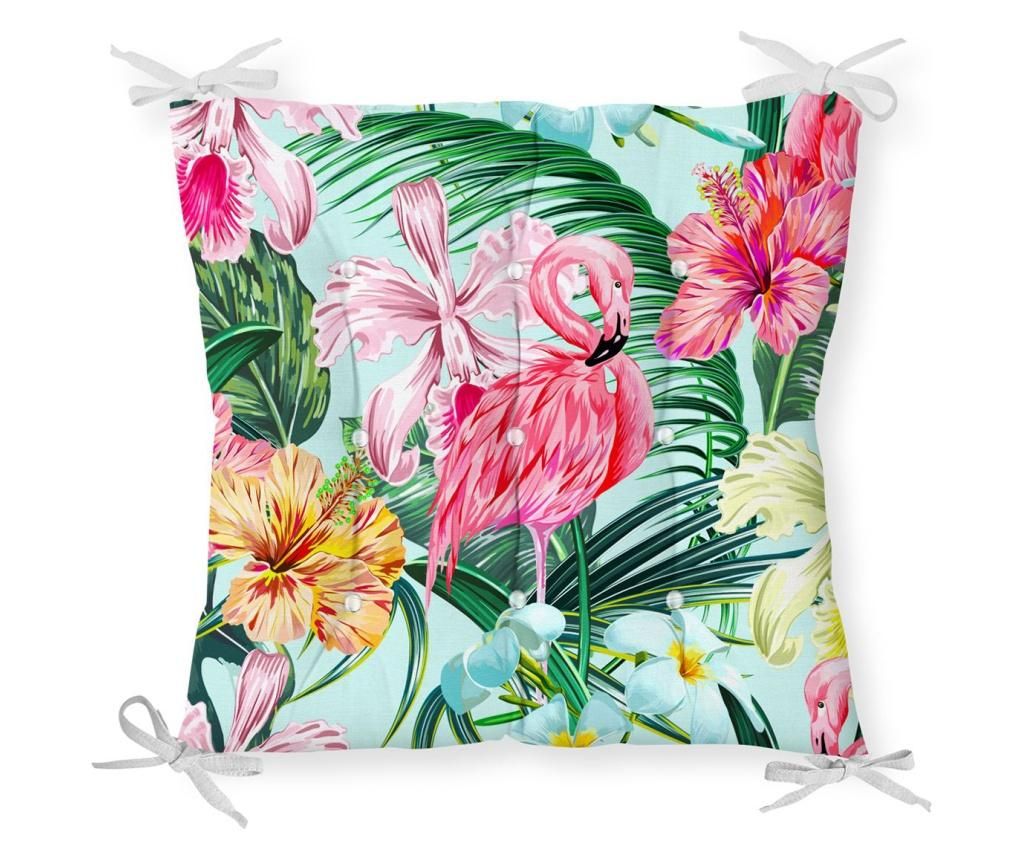 Perna de sezut Minimalist Cushion Covers Pink Flamingo Flowers 40×40 cm – Minimalist Home World, Verde Minimalist Home World