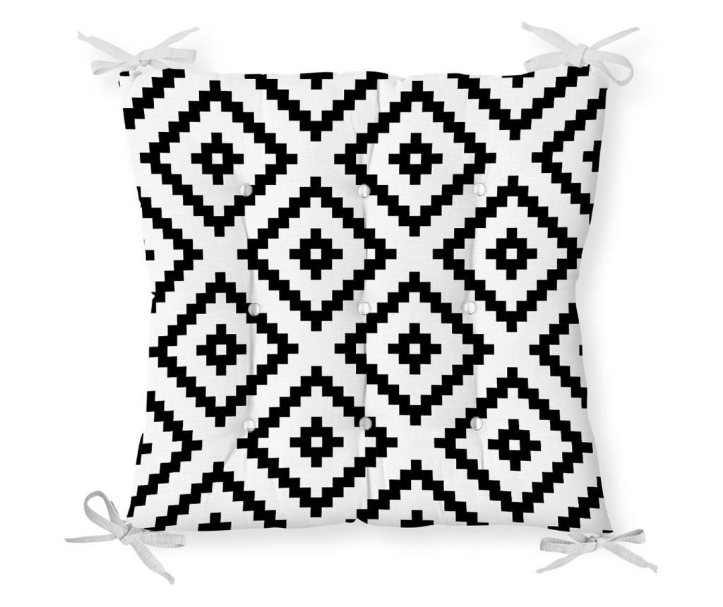 Perna de sezut Minimalist Cushion Covers Black White Geometric 40×40 cm – Minimalist Home World, Negru Minimalist Home World
