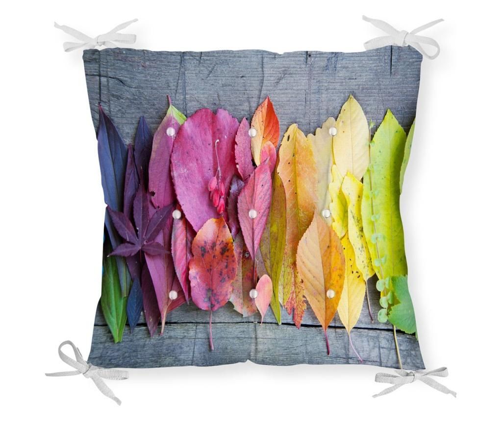 Perna de sezut Minimalist Cushion Covers Colorful Leaves Four Season 40x40 cm - Minimalist Home World, Verde