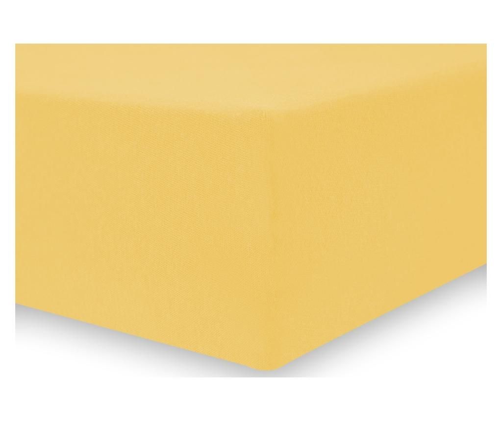 Cearsaf de pat cu elastic Amber 90×200 cm DecoKing, bumbac, portocaliu – DecoKing, Portocaliu DecoKing imagine 2022