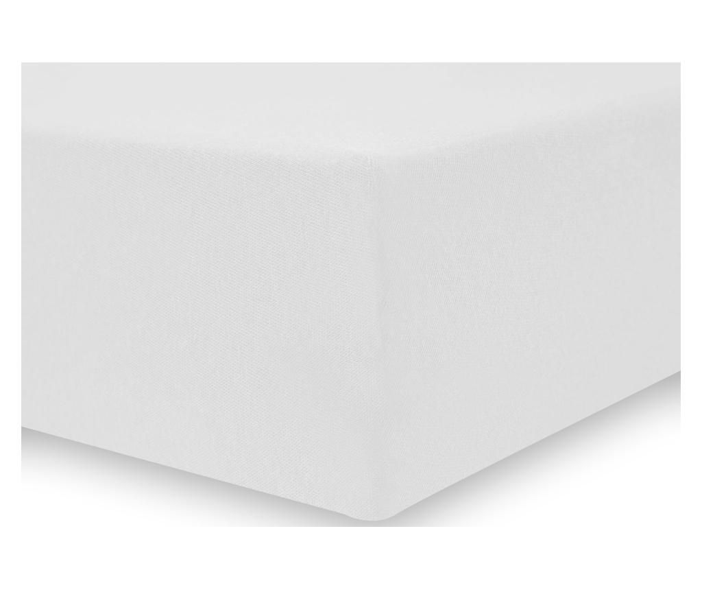 Cearsaf de pat cu elastic Decoking, Amber, bumbac, 120×200 cm – DecoKing, Alb DecoKing