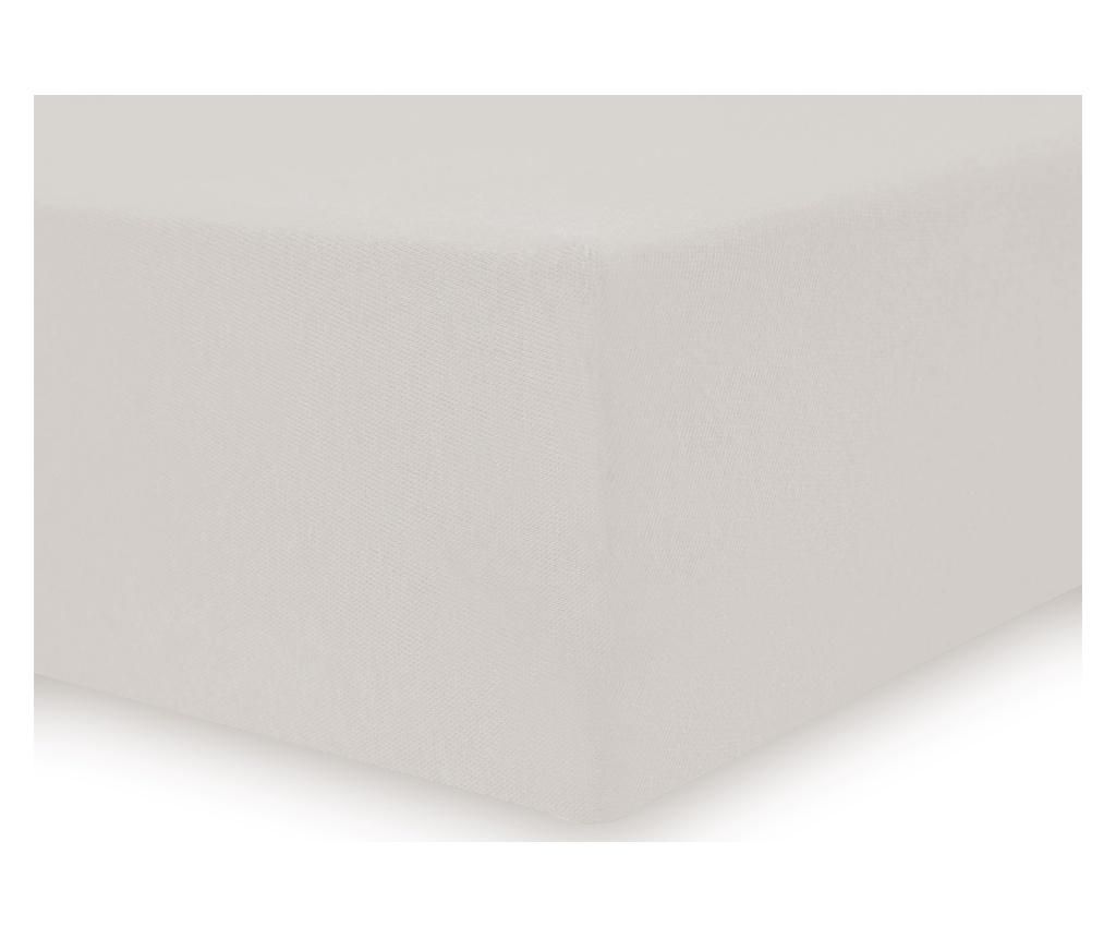 Cearsaf de pat cu elastic Amber 160×200 cm DecoKing, bumbac, crem – DecoKing, Crem DecoKing