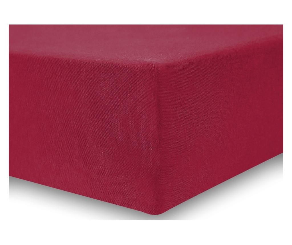 Cearsaf de pat cu elastic Amber 180×200 cm DecoKing, bumbac, rosu – DecoKing, Rosu